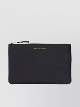 Comme Des Gar&ccedil;ons leather bow appliqu&eacute; pouch
