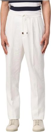 Brunello Cucinelli Heren, Broeken, Wit, Maat: 3XL Leer