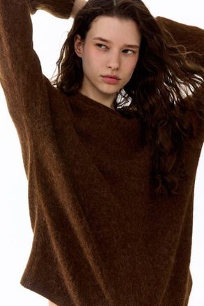 H&M Oversized Alpaca-blend Jumper in Brown at Nordstrom, Size X-Large