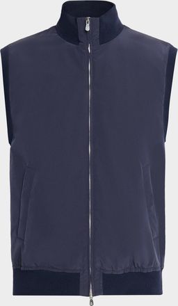 Brunello Cucinelli Mens Water-Resistant Full-Zip Vest