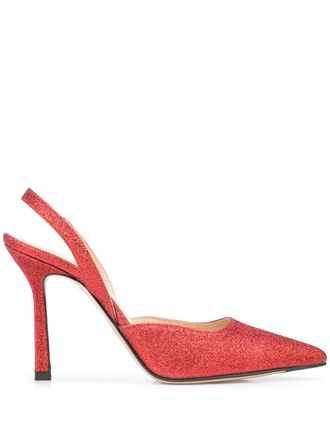 Madison.Maison Chanel glitter pumps - Red