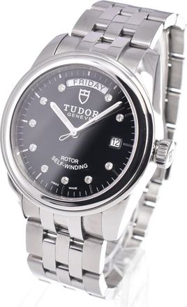 Tudor Glamour Day Date Automatic Stainless Steel With Diamonds Watch (Pre-Owned)