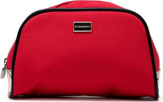 Burberry Pre-owned Burberry Nova Check Trimmed Canvas Pouch Ladies MBHUQ69B3ECUIPSR