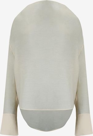 Toteme Exklusive Bluse mit drapiertem Schalkragen Cowl