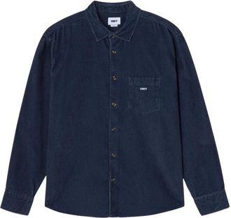 Obey Casual Shirt - Heren - Casual Overhemden - Blauw - S - Katoen - Overhemden
