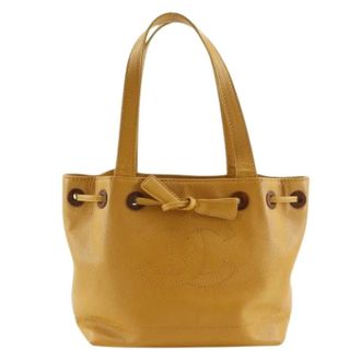 Chanel Pre-owned Bucket Bags, female, Beige, Size: ONE SIZE Pre-owned Vintage Tote Bag
