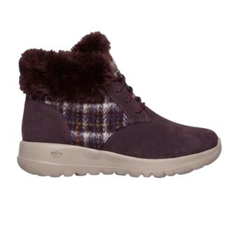 Skechers Go Joy Tartan su&egrave;de sportschoenen voor dames (Bourgondi&euml;)