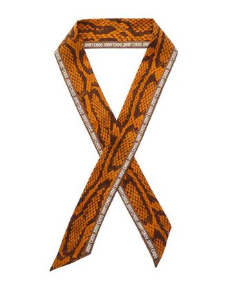 Jimmy Choo London Logo Silk Scarf