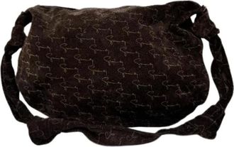 Givenchy Pre-owned Shoulder Bags, female, Brown, Size: ONE SIZE Pre-owned Suede Shoulder Bag