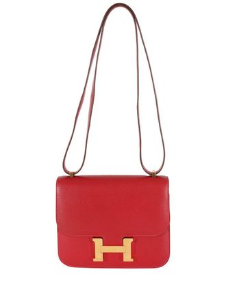 Herm&egrave;s Red Swift Constance 18 Ghw (Authentic Pre-Loved)