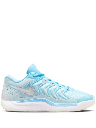 Nike KD17 Christmas - Aquarius Blue/Glacier Blue/Metallic Silver sneakers - Blauw