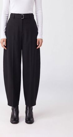sacai Pantaloni sartoriali wide leg in misto lana a vita alta