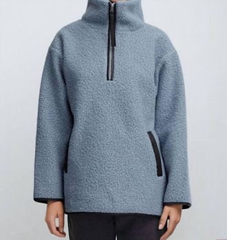 b.young Cidan 1/2 Zip Pullover In Blue