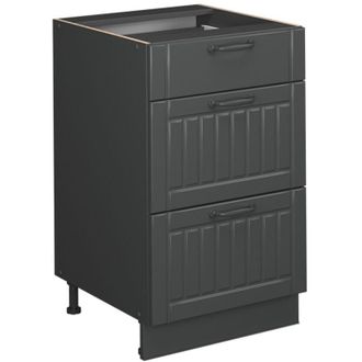 Vicco Mueble Bajo De Cocina Fame-line, Gris Oscuro, 50 Cm Sin Encimera, Vicco