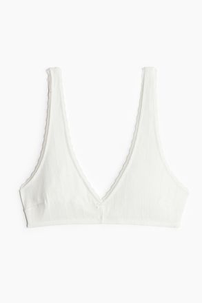 H&M Soft-BH mit Pointellemuster - Weiss
