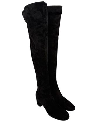 Gianvito Rossi Womens Suede Almond-Toe Knee-High Boot (Authentic Pre-Loved)