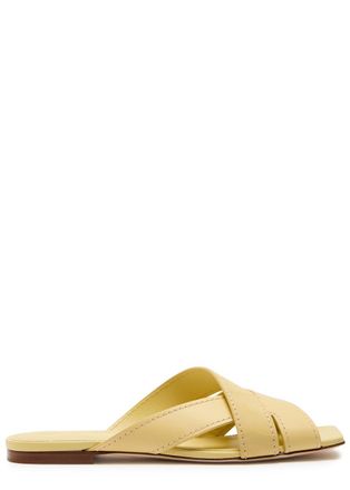 Tod's Square-toe Suede and Leather Sandals - Yellow - 37 (IT37 / UK4)