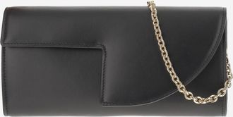 Patou Black Leather Clutch
