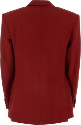 Stella McCartney Womens Tiziano Red Wool Blazer Ruby Giacche E Gilet Jacket