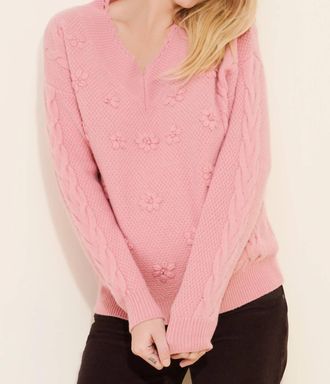 Emilia George Lila Wool Tunic Pullover Maternity Sweater In Pink