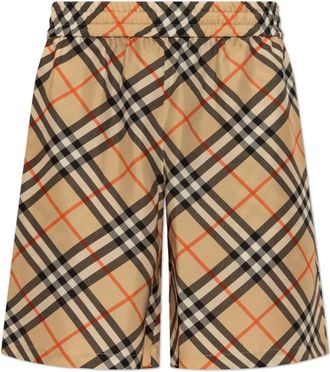 Burberry Vintage Check Silk Shorts - Heren - Korte Broeken - Beige - L - Korte Broeken
