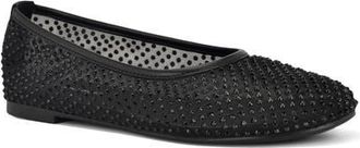 Nine West Burnne Studded Mesh Flat in Black at Nordstrom, Size 10.5