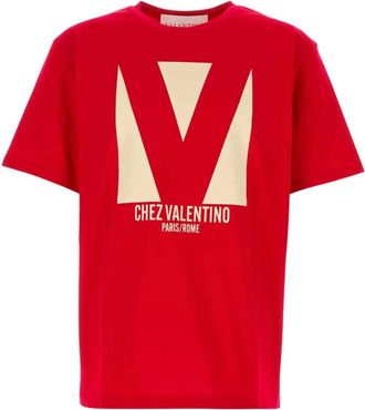 Valentino Garavani Chez Valentino T-Shirt - Heren - T-shirts - Rood - S - Katoen - Tops