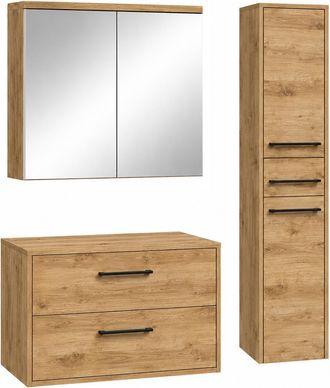 Badplaats Badplaats Set Mueble Bajo Lavabo Florence 80 X 46 Cm - Roble Cas