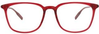 Montblanc 54mm Square Optical Glasses in Burgundy Transparent at Nordstrom Rack