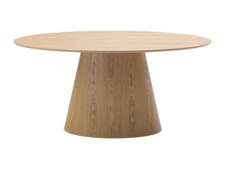 VENTE-UNIQUE.COM Mesa fija efecto madera color natural claro