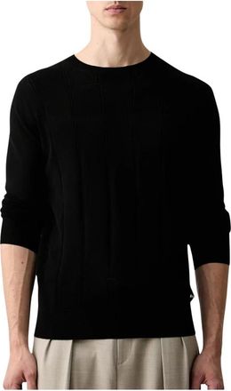 Karl Lagerfeld Punto Knit Crewneck - Heren - Ronde hals truien - Zwart - XL - Truien & Vesten