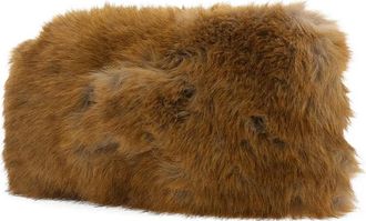 Msgm Clutch in pelliccia sintetica - Marrone