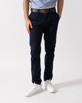 GANT Mens Slim Fit Chinos in Navy Cotton - Size 34W/34L