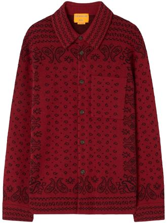 Guest In Residence Paisley Button-Up Cashmere Shirt
