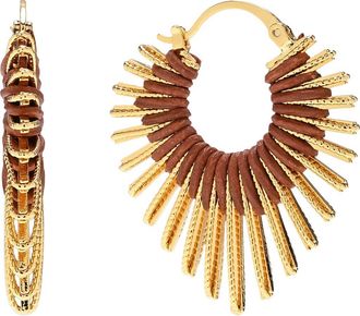 Eye Candy Los Angeles Nadia Wrapped Hoop Earrings in Gold at Nordstrom Rack