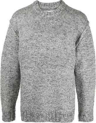 Sams&oslash;e & Sams&oslash;e m&eacute;lange-effect wool-blend jumper - men - Wool/Polyamide - S - Grey