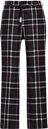 Marni checked wide-leg trousers - men - Virgin Wool - 50 - Black