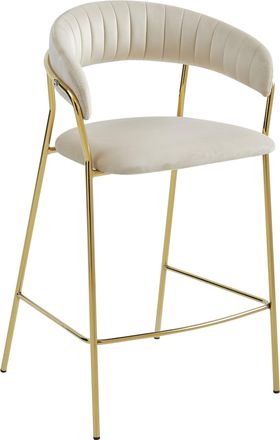 OEM Taburete Badia - Terciopelo Beige / Patas Doradas X 1