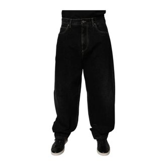 Dolce & Gabbana Loose Fit Jeans, male, Black, M, Wide Leg Denim Jeans