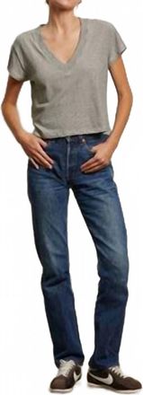 perfectwhitetee Rosie Stripe Tee In Ivory And Black Stripe