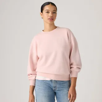 Levi's Everyday Crewneck Sweatshirt - Womens - XL - Pink / Crystal Pink