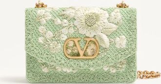 Valentino Garavani Valentino Garavani Vain Medium Embroidered Shoulder Bag Wo