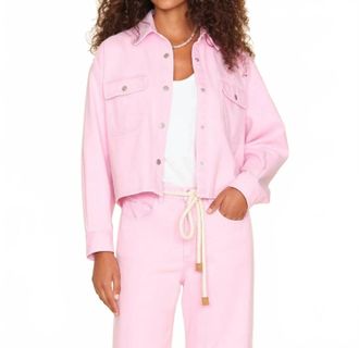 Xirena Leon Button Down Jacket In Petal Pink