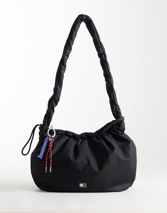 Tommy Jeans Borsa nera con ciondoli a icona-Nero