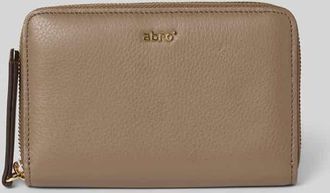 Abro Abro Portemonnaie mit Label-Detail in Schlamm, Größe 1