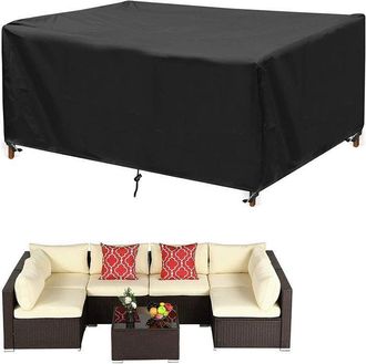OEM Funda Para Muebles De Jard&iacute;n, Impermeable, Apta Para Mesas Y Sillas De Jard&iacute;n, Dimensiones: 350 X 260 X 90 Cm, Color Negro