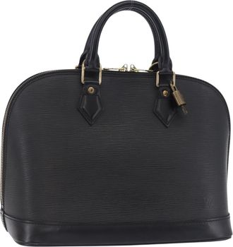 Louis Vuitton Alma Epi Leather Black Leather Handbag (Pre-Owned)