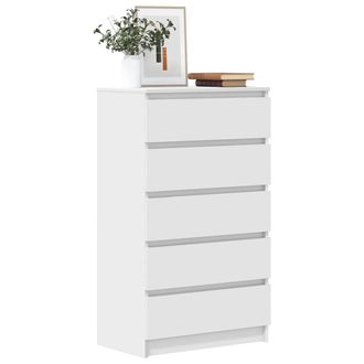 vidaXL Cajonera De Madera Contrachapada Blanco 60x36x103 Cm Vidaxl