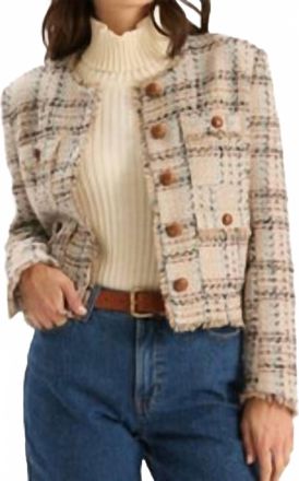 Tyler B&ouml;e Randy Hyland Boucle Jacket In Beige Multi