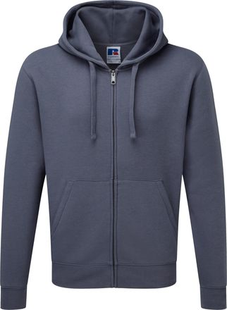 Russell Athletic Russell Heren Authentieke Sweatshirt met volledige ritssluiting / Hoodie (Konvooi Grijs)